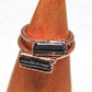 Grounding Black Tourmaline Bar Ring Copper