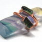 Raw  Green Tourmaline Bar Ring | Stacking Ring | Stackable Ring |