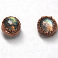 Faceted Labradorite Studs Copper