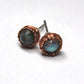 Faceted Labradorite Studs Copper