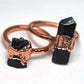 Raw Black Tourmaline Ring | Raw Tourmaline Ring | Electroformed Copper Ring