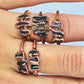 Multi Stone Tourmaline Copper Ring || Raw Stone Tourmaline Ring