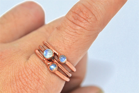 Dainty Moonstone Ring | June Birthstone Ring |