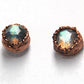 Faceted Labradorite Studs Copper