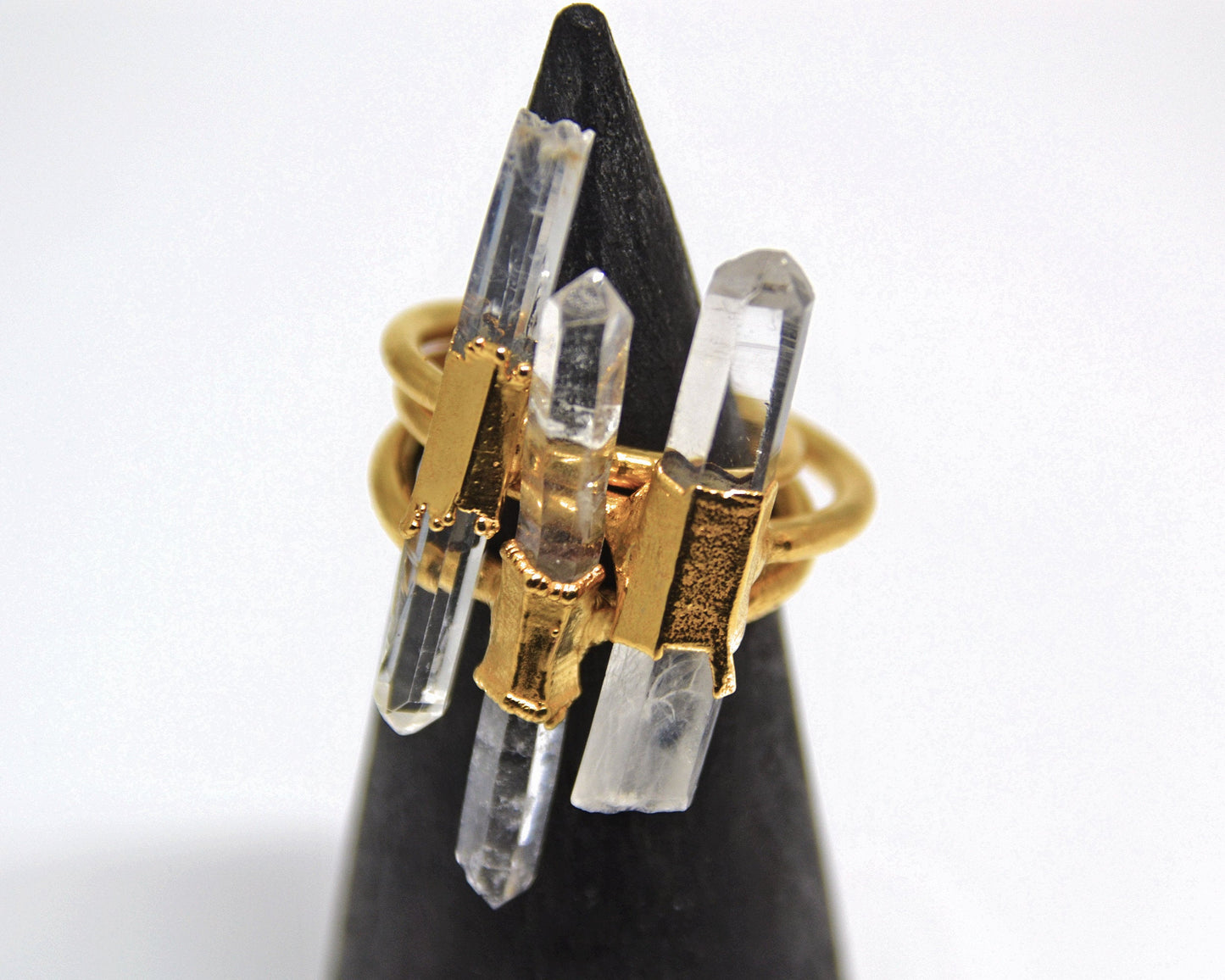 Gold Raw Clear Quartz || April Birthstone