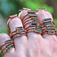 Raw  Green Tourmaline Bar Ring | Stacking Ring | Stackable Ring |
