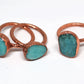 Blue Amazonite Copper Ring
