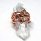 Copper Baby Herkimer Diamond Ring || April Birthstone