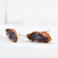 Raw Amethyst Studs | Copper Crystal Studs | Amethyst Studs