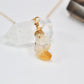 Raw Citrine 14K Gold Filled Necklace || November Birthstone