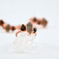 Copper Citrine & Herkimer Diamond Ring || April & November Birthstone