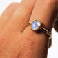 Gold Rainbow Moonstone Ring || June Birthstone Ring