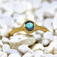 Gold Labradorite Flashy Ring