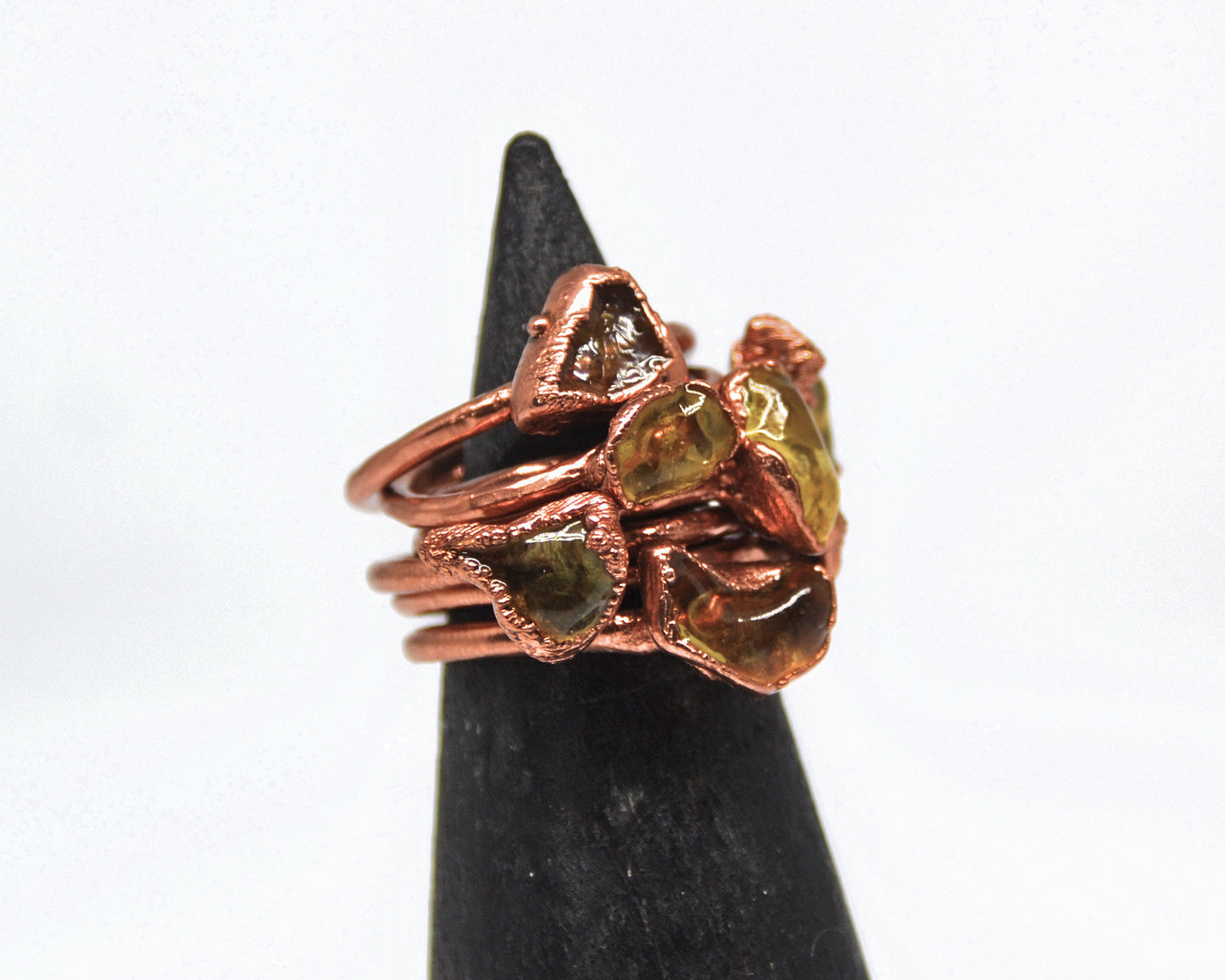 Copper Amber Ring