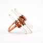 Three Stone Raw Quartz Ring | Goddess Quartz Ring |