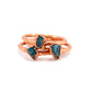 Dainty Raw Blue Apatite Ring | Rough Stone Ring |