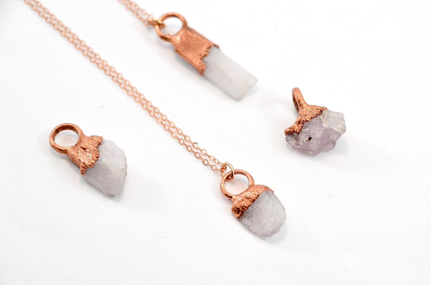 Raw Danburite Gemstone Necklace || 14K Gold Filled Chain