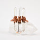 Three Stone Raw Quartz Ring | Goddess Quartz Ring |