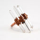 Three Stone Raw Quartz Ring | Goddess Quartz Ring |