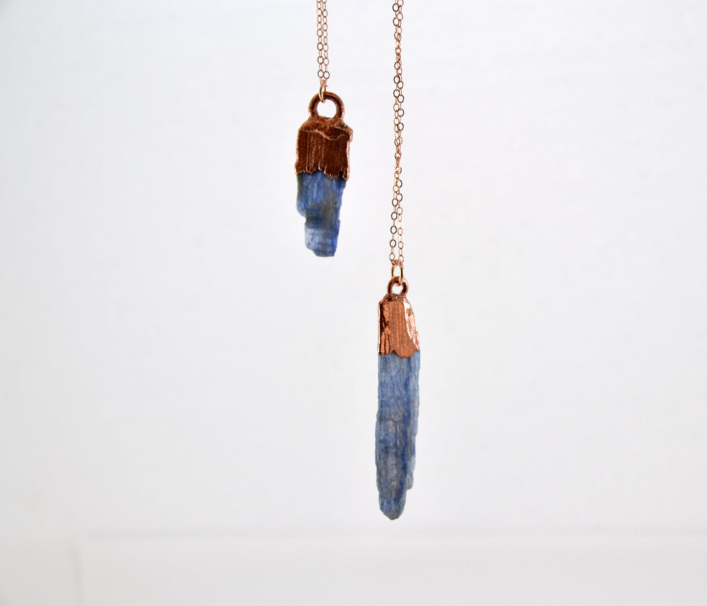 Raw Kyanite Blade Necklace | Crystal Necklace | Copper Electroformed Pendant