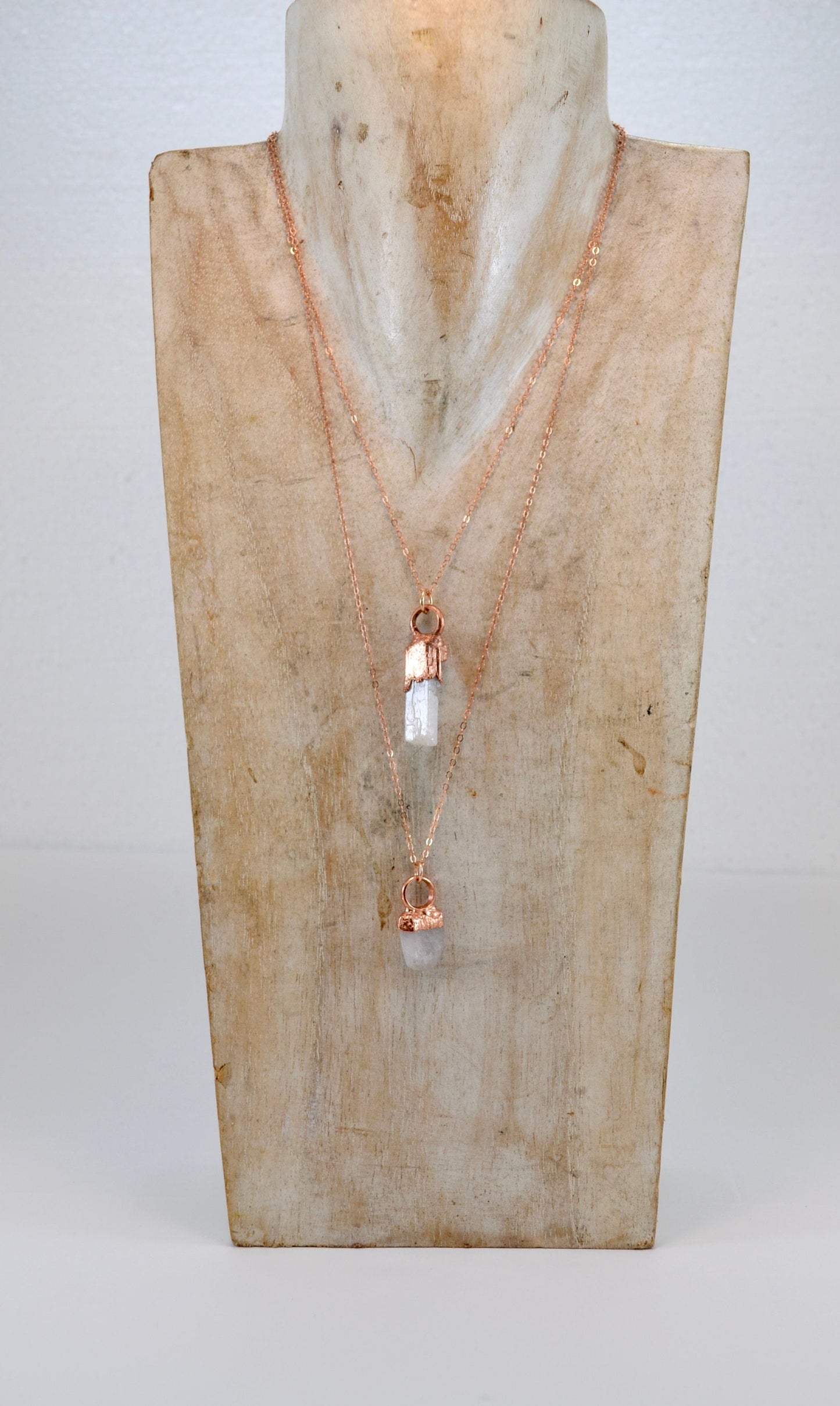 Raw Danburite Gemstone Necklace || 14K Gold Filled Chain