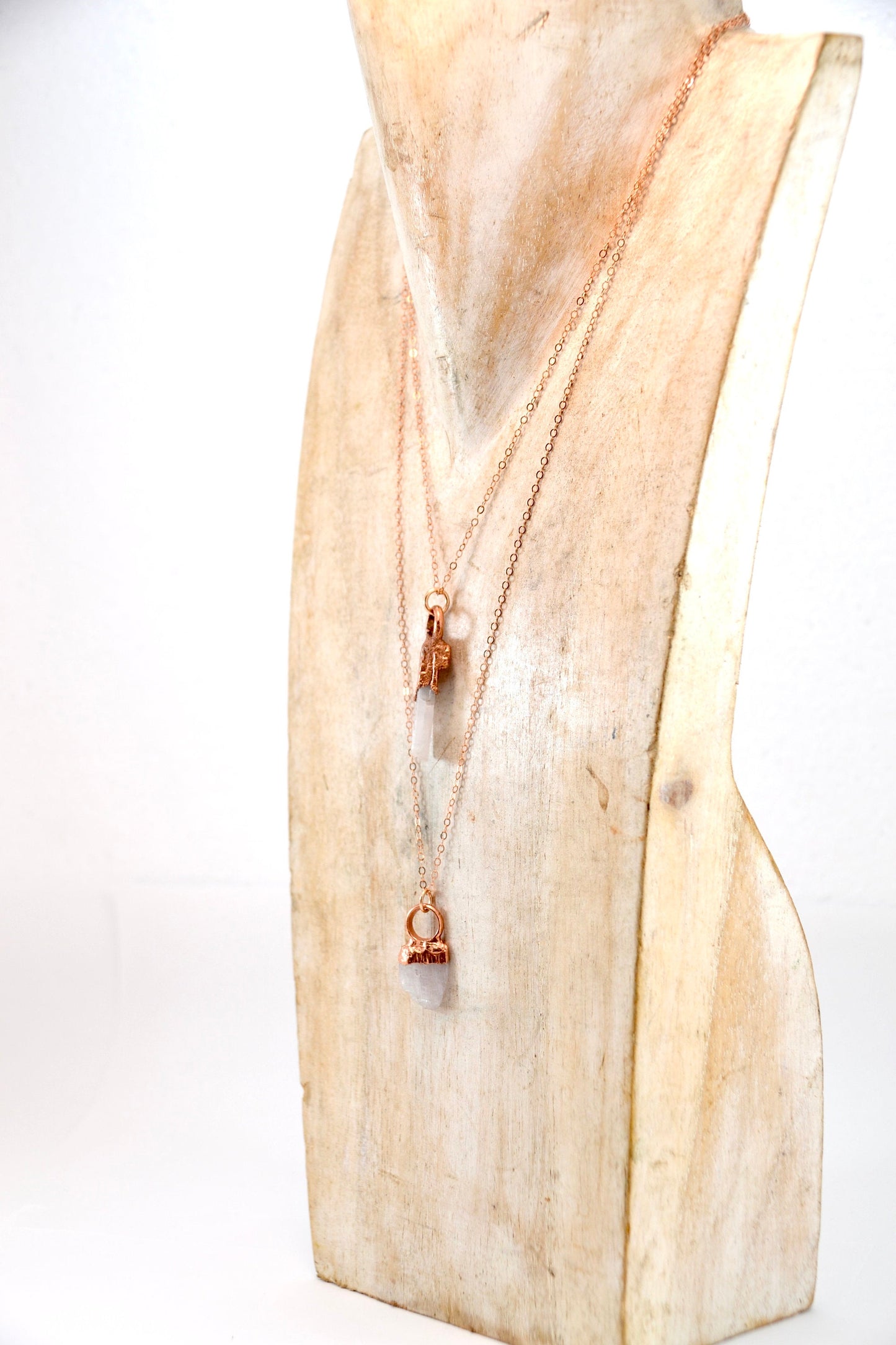 Raw Danburite Gemstone Necklace || 14K Gold Filled Chain