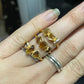 Multi-stone Gold Raw Citrine Ring | Rough Stone Ring |