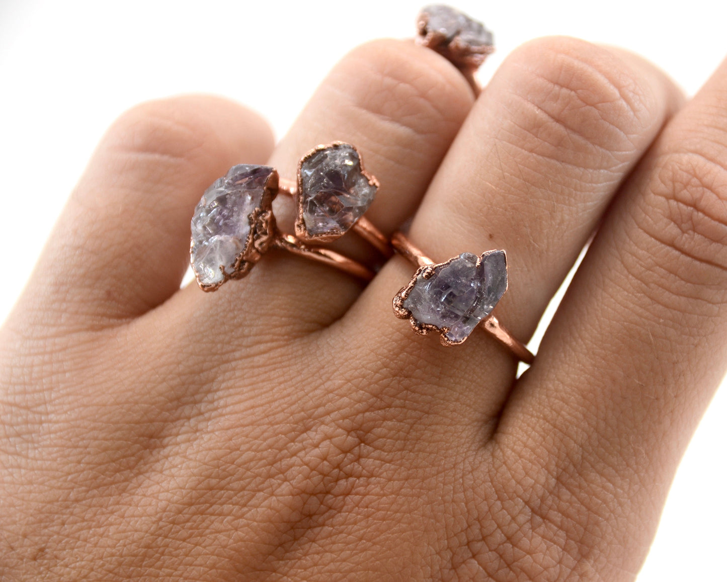Raw Amethyst from Mexico || Amethyst Stone Ring
