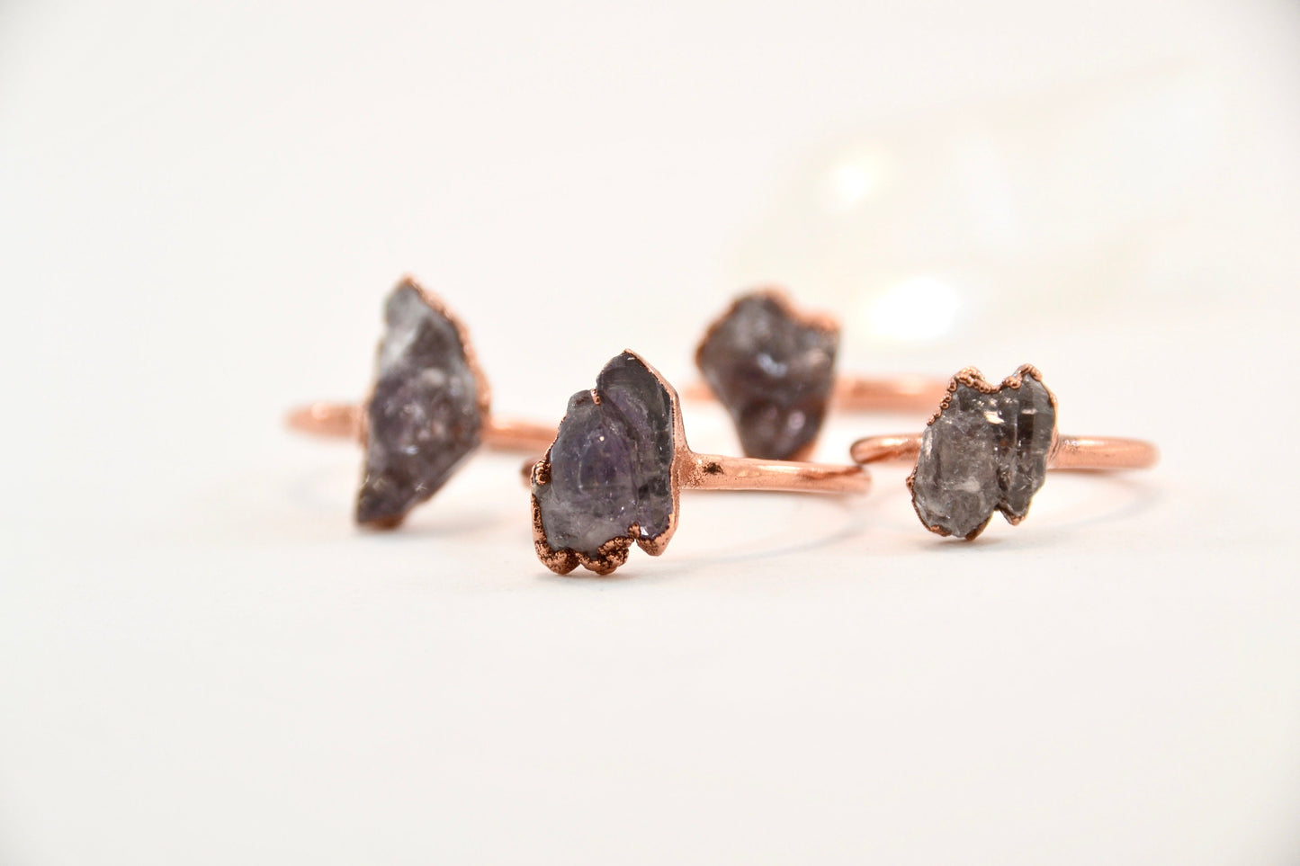 Raw Amethyst from Mexico || Amethyst Stone Ring