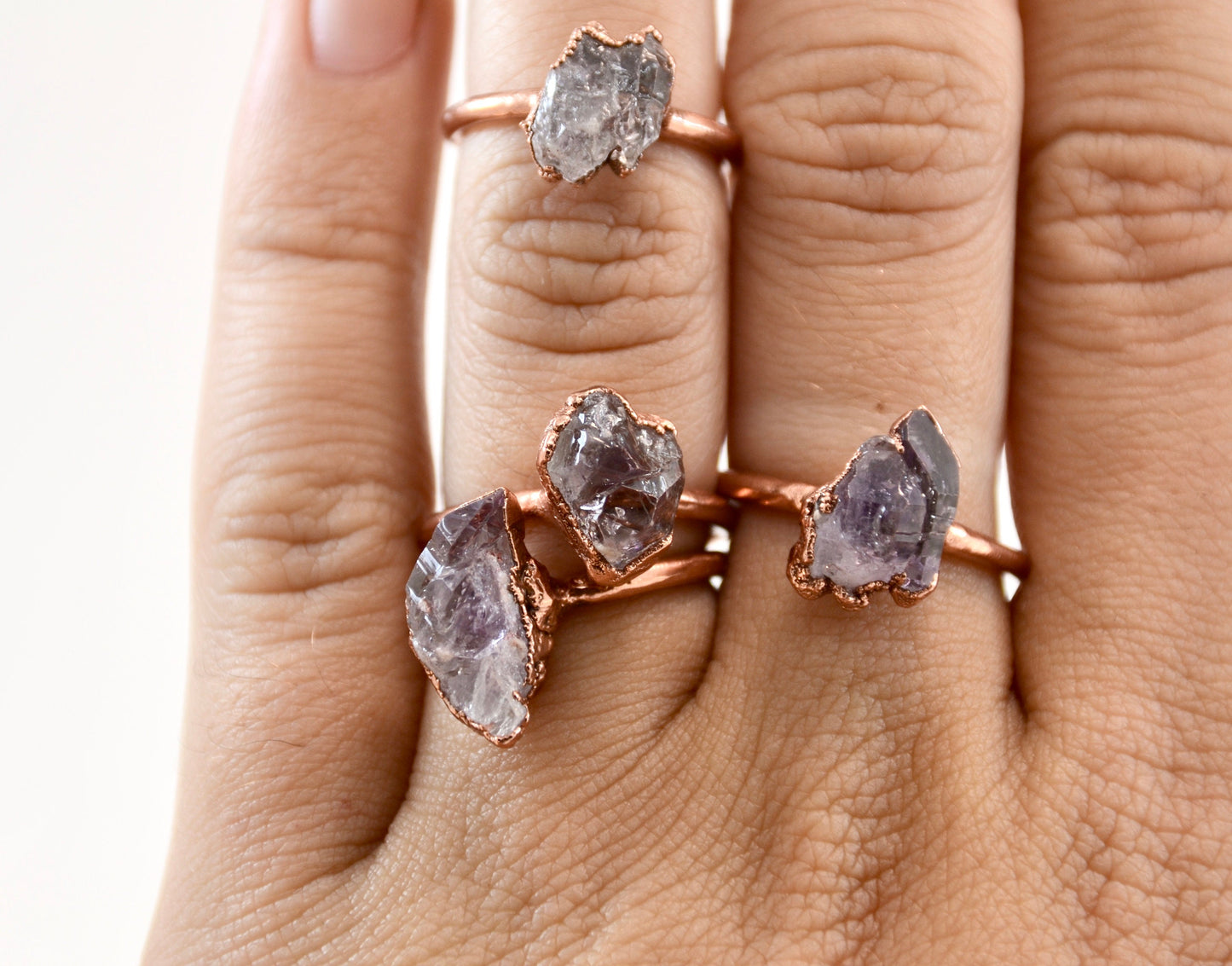 Raw Amethyst from Mexico || Amethyst Stone Ring