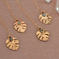 Monstera Leaf Necklace || Handmade Monstera Necklace || Copper & 14K Rose Gold Filled