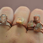 Raw Sunstone Copper Stone Ring || Raw Sunstone Ring ||