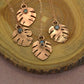 Monstera Leaf Necklace || Handmade Monstera Necklace || Copper & 14K Rose Gold Filled