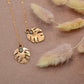 Monstera Leaf Necklace || Handmade Monstera Necklace || Copper & 14K Rose Gold Filled