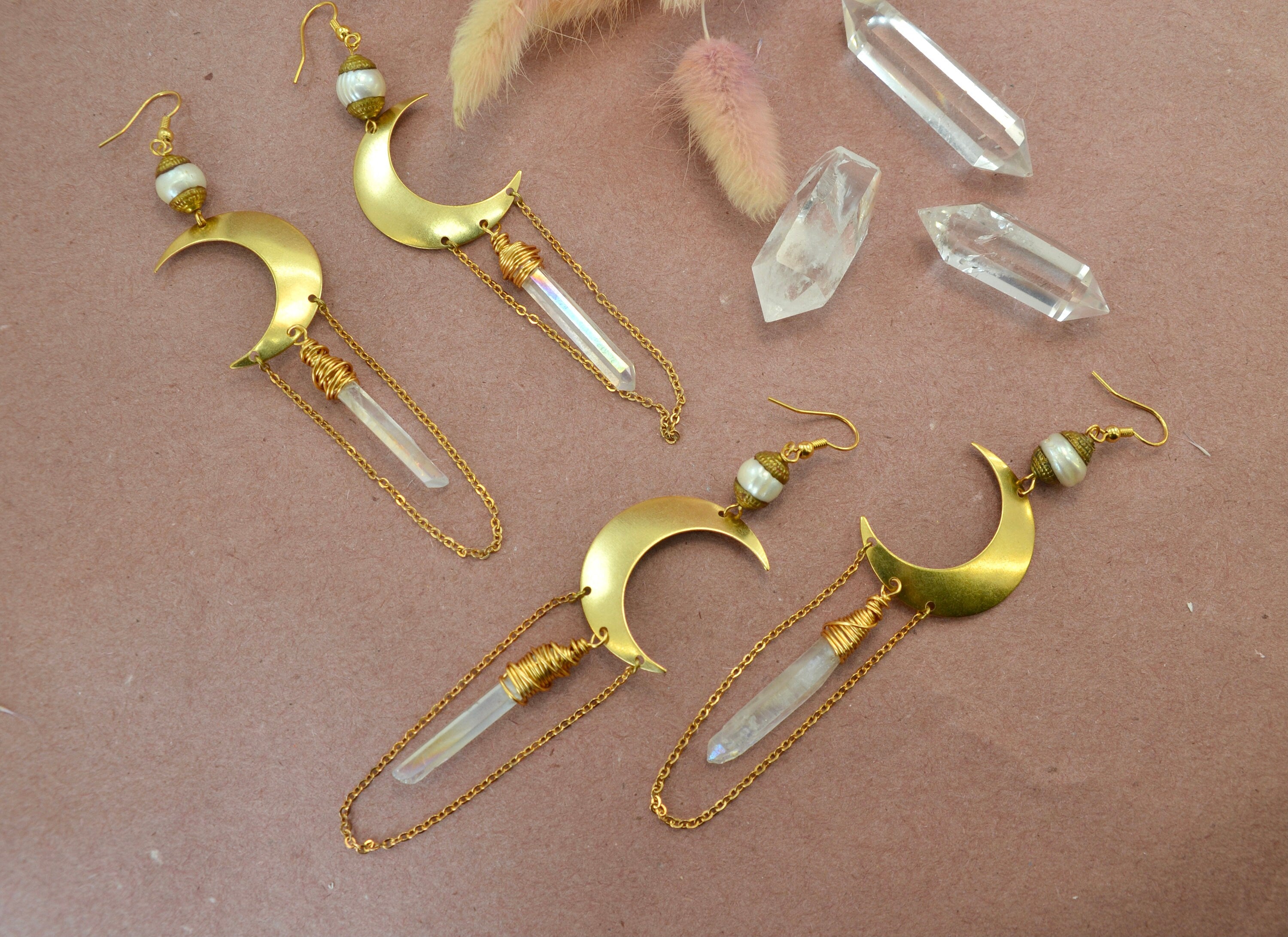 Angel Aura Quartz Earrings - FaeHolm