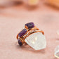 Raw Ruby Copper Stone Ring || Raw Ruby Ring || July Birthstone