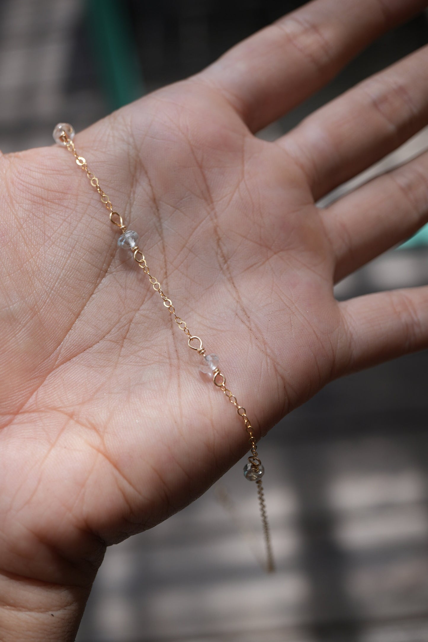 Blue Topaz Gold Filled Necklace || Collar Necklace || Dainty Everyday Necklace || Gemstone Necklace ||