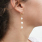 Serenity Tier Pearl Dangling Freshwater Pearl Earrings || 14K Gold Filled Pearl Earrings || Pearl Hoops || Pearl Earrings || Bridal Jewelry