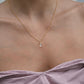 Gold Aquamarine Satellite Necklace || March Pieces Necklace || Dainty 14K Gold Filled Birthstone Necklace