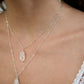 Rough Quartz Necklace || Paperclip Sterling Silver Chain || Raw Quartz Gemstone Necklace
