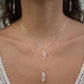 Rough Quartz Necklace || Paperclip Sterling Silver Chain || Raw Quartz Gemstone Necklace