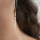 Rough Quartz Threaders | Dainty Ear Thread Earrings | Clear Quartz Earrings Silver, Festival Jewelry | Everyday Raw Quartz Threaders