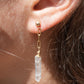 Gold Quartz Dangle Earrings || Studs || Clear Quartz Earrings || Gift For Her
