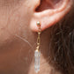 Gold Quartz Dangle Earrings || Studs || Clear Quartz Earrings || Gift For Her