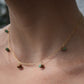 Turquoise Dangling Choker Necklace || Paperclip Chain Turquoise Necklace || Raindrop Necklace || Collar Layering Necklace