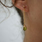 Green Tourmaline Figaro Chain Earrings || 14K Gold Filled