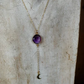 14K Gold Filled Amethyst Crescent Moon Necklace || Layering Necklace