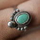 Turquoise Boho Style Sterling Silver Ring || Minimalist Turquoise Ring || Handmade Turquoise Ring