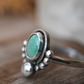 Turquoise Boho Style Sterling Silver Ring || Minimalist Turquoise Ring || Handmade Turquoise Ring
