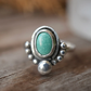 Turquoise Boho Style Sterling Silver Ring || Minimalist Turquoise Ring || Handmade Turquoise Ring